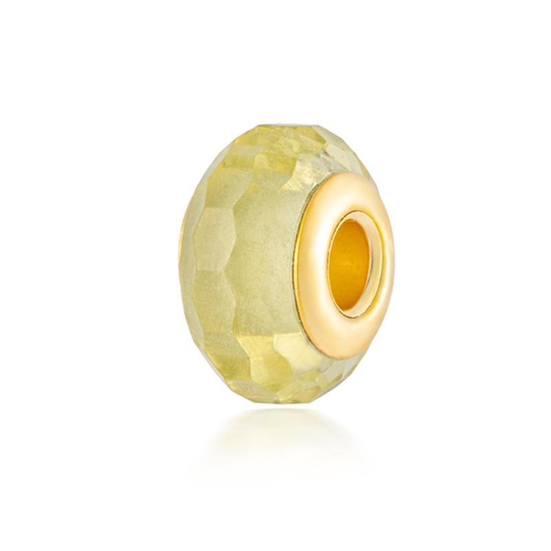 NOI Mărgele Rotunde Strălucitoare Placate cu Aur Clip Potrivite pentru Brățară Originală de Argint Bijuterii DIY Cadou Fundă Inimă Dublă Suspensă