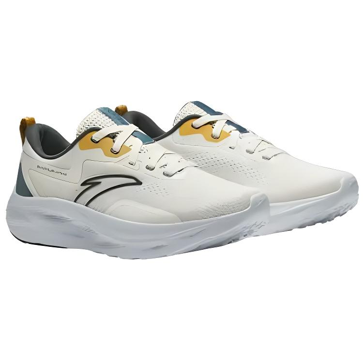Anta Yichun Lightweight Thick Sole Mesh Shock Absorption Non-Slip Lightweight Rebound Low-Top Running Shoes Men Sneaker Light-Green 912515513-3