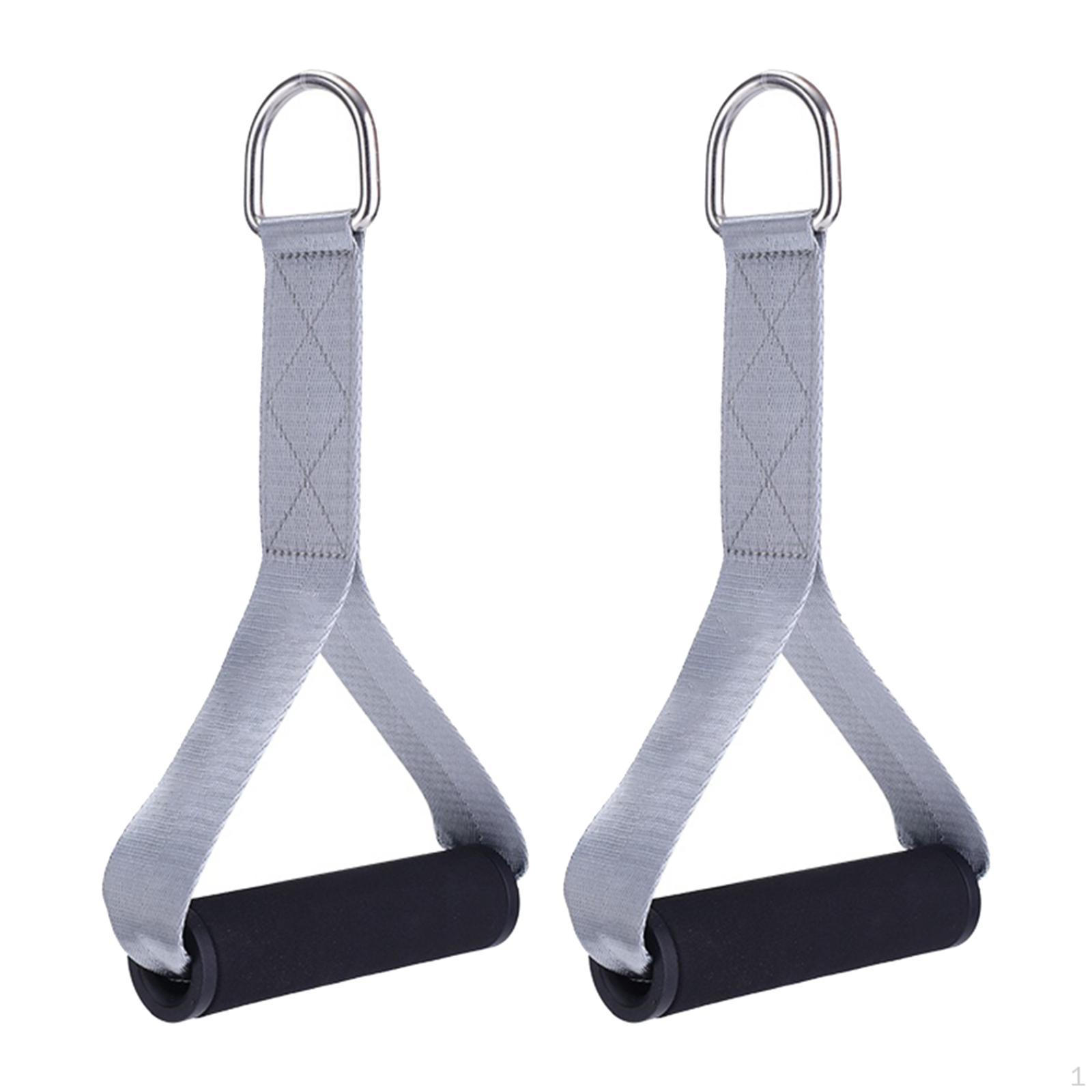 

2 Pieces Cable Machine Handles Gym Grip Attachments Ergonomic Handle Foam Padded Exercise argent