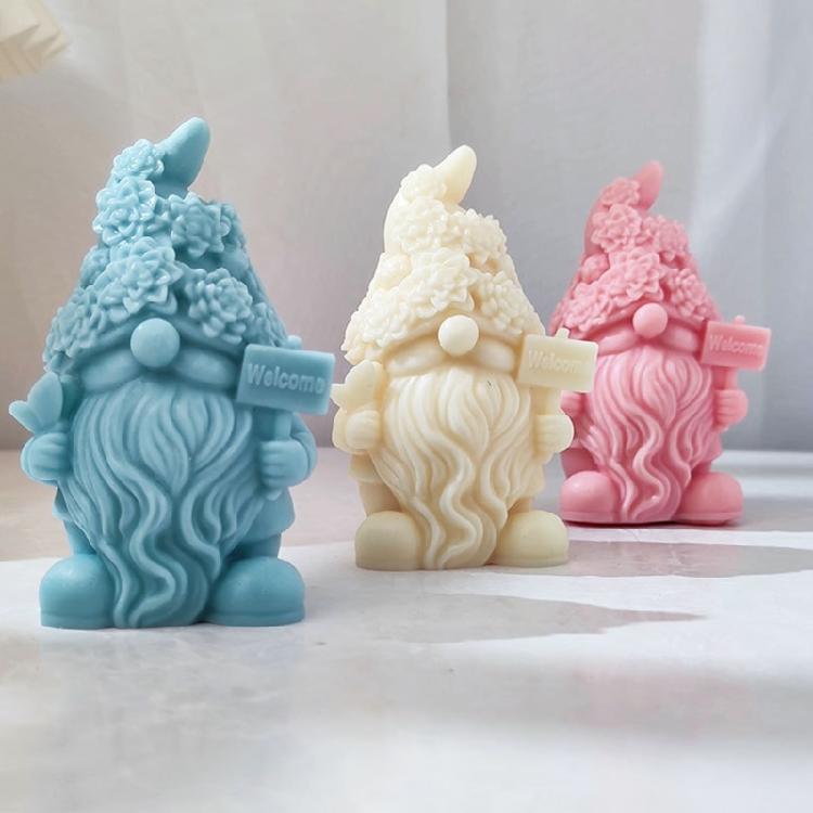 Epoxy Dwarf Plaster Mold for Soap Gnome Resin Molds Christmas Home Decoration