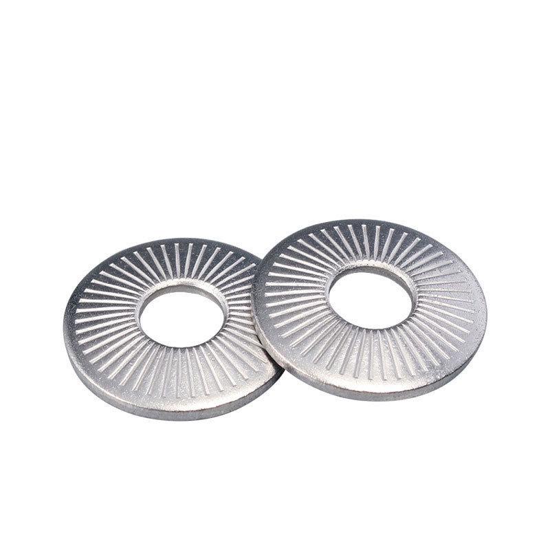 

304 Stainless Steel Anti-Slip Round Flat Washer, M3-M20, DIN Standard Butterfly Type, Single-Sided. M3 Anti-slip Washer