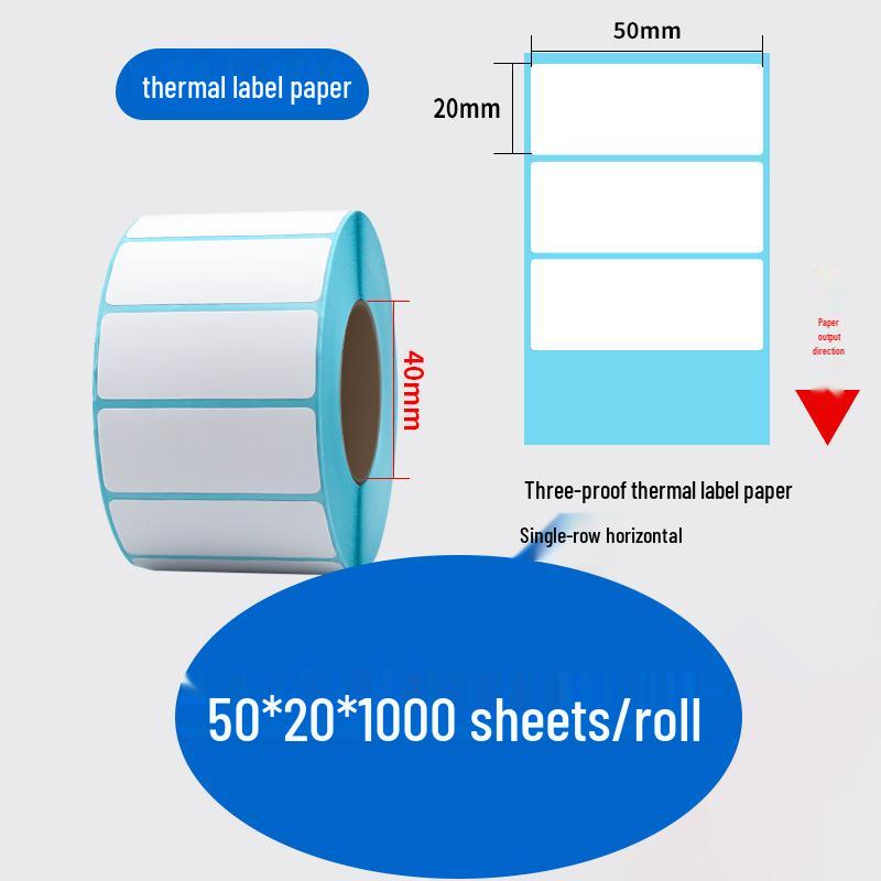 Durable Self-Adhesive Thermal Label Paper for Electronic Scales - Barcode Stickers (Sizes: 80x60, 50x40, 30)