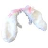 Fluffy Drop Ear Headband for Plush Toys [For 15-20cm Plushies], White, Fluffy, for Plush Toys, Otaku Activities, and More