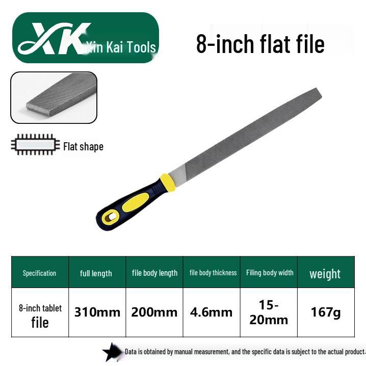 Steel Grinder File - Flat & Triangular Medium-Tooth Wear-Resistant Metal File