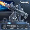 M416 Electric Water Spraying Gun with Flash Fully Automatic Charging High-Speed Continuous Fire Summer Toy Spraying Gun Kid Gift