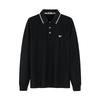 Septwolves Men's Striped Long Sleeve Polo Shirt