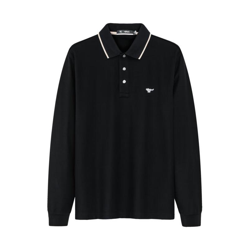 Septwolves Men's Striped Long Sleeve Polo Shirt