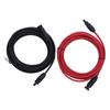 2 Stück 12AWG 4mm² Solarmodul Verlängerungskabel Schwarz Rot Solaradapter Verlängerungskabel mit Buchse Stecker 1000V
