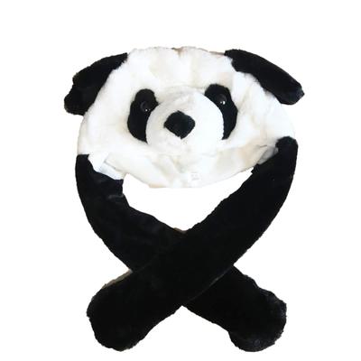 [TRAX SHOP] Zvířecí klobouk s pohyblivýma ušima, Plyšová hračka Panda Kigurumi, Pokrývka hlavy (Panda)