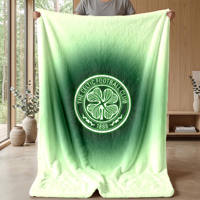 Coperta Morbida in Pile Flanella Celtic FC Leggera Accogliente Calda Coperta da Lancio per Divano Letto Decorazione Casa