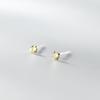 Tiny Round Crystal Stud Earrings Claw Design 925 Silver Piercing Jewelry for Women Simple CZ Zircon Earring Female Gift