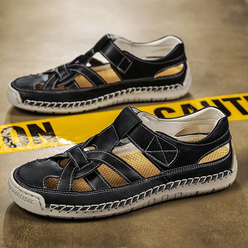 Popular Sandals Women's Summer 2025 New Roman Flat-bottomed Woven Soft-soled Lightweight Student Non-slip Beach Shoes