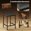Three-Piece Compact Bar Table Set - Brown/Black