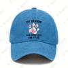Dog Shadow Four Legs Tail Paw Print Baseball Cap Casual Adjustable Washed Denim Hat Adult