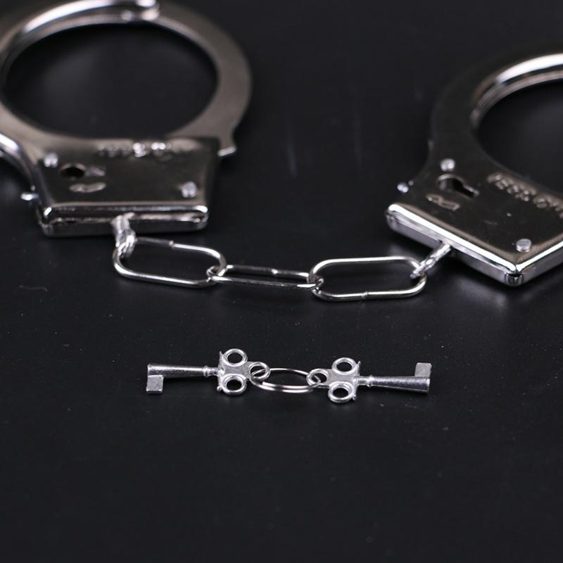 Creative Professional Handcuffs  Steel Police Duty Double Lock Keys