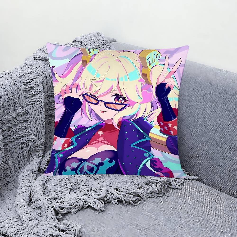 Anime Z-Zenless Zone Zero Kissenbezug Kissenbezug Weich Niedlich Dekokissenbezug Für Auto Sofa Kissenbezug Polyester Mit Reißverschluss