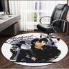 Michael Jackson Print Round Rug, Washable Floor Carpet, For Entryway Dorm Laundry Room Office Study, Home Decor Birthday Christmas Gift