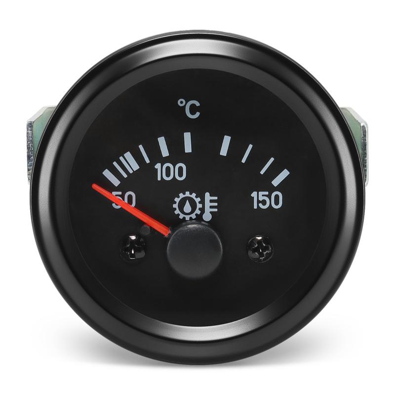 Water Temperature Gauge/Oil Pressure/Voltmeter/Oil Temp Gauge Yellow LED Pointer 52mm Gauge No Sensor Diesel Car 24V