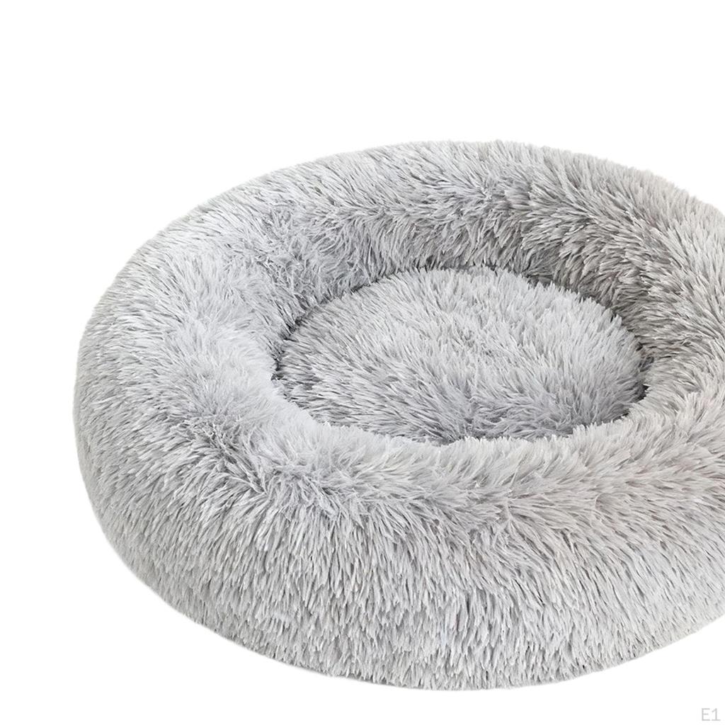 Donut Pet Bed Dog Self Warming Warm Comfortable Indoor Soft Diameter 40cm Cushion Washable for