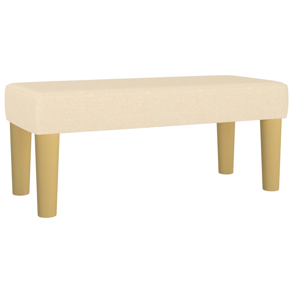 Box Spring Bed with Mattress Cream 100x200 cm Fabric