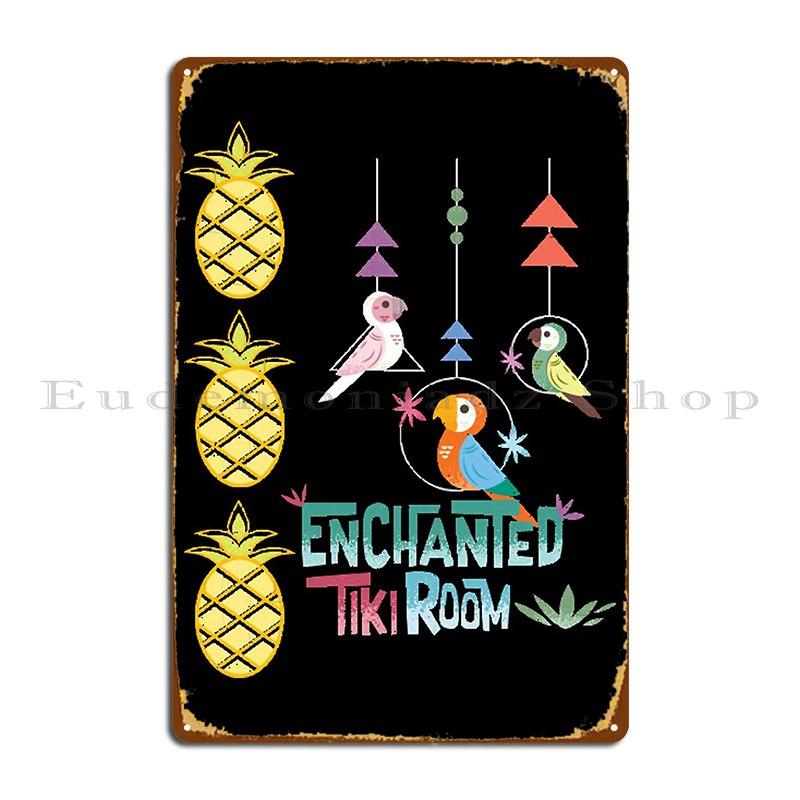 Enchanted Tiki Room T Shirt 2400 Metal Sign Vintage Pub Mural Club Wall Decor Print Tin Sign Poster 20x30cm