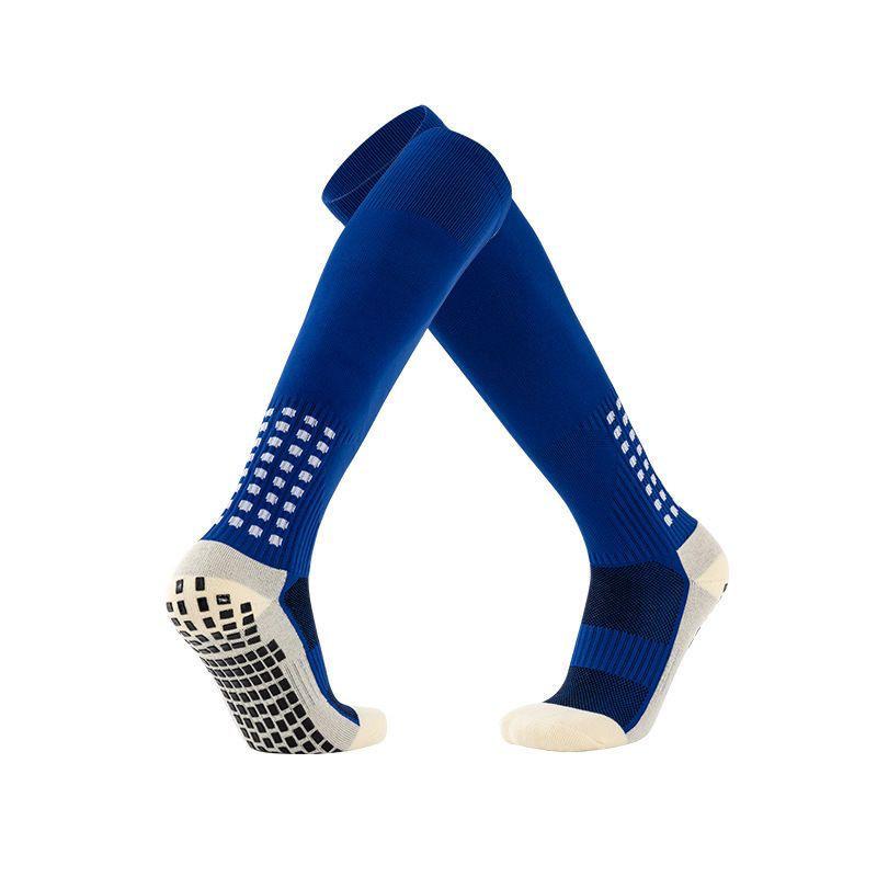 Men's Non-slip Over-the-Knee Football & Basketball Socks with Thick Towel Bottom and Sweat-wicking Silicone Grip