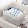 Japanese Style Storage Basket Set Linen Patchwork Home Organizer for Clutter