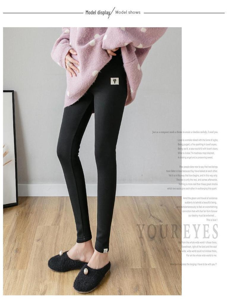 Maternity Velvet Leggings: Warm, Stylish, Belly Support for Autumn & Winter