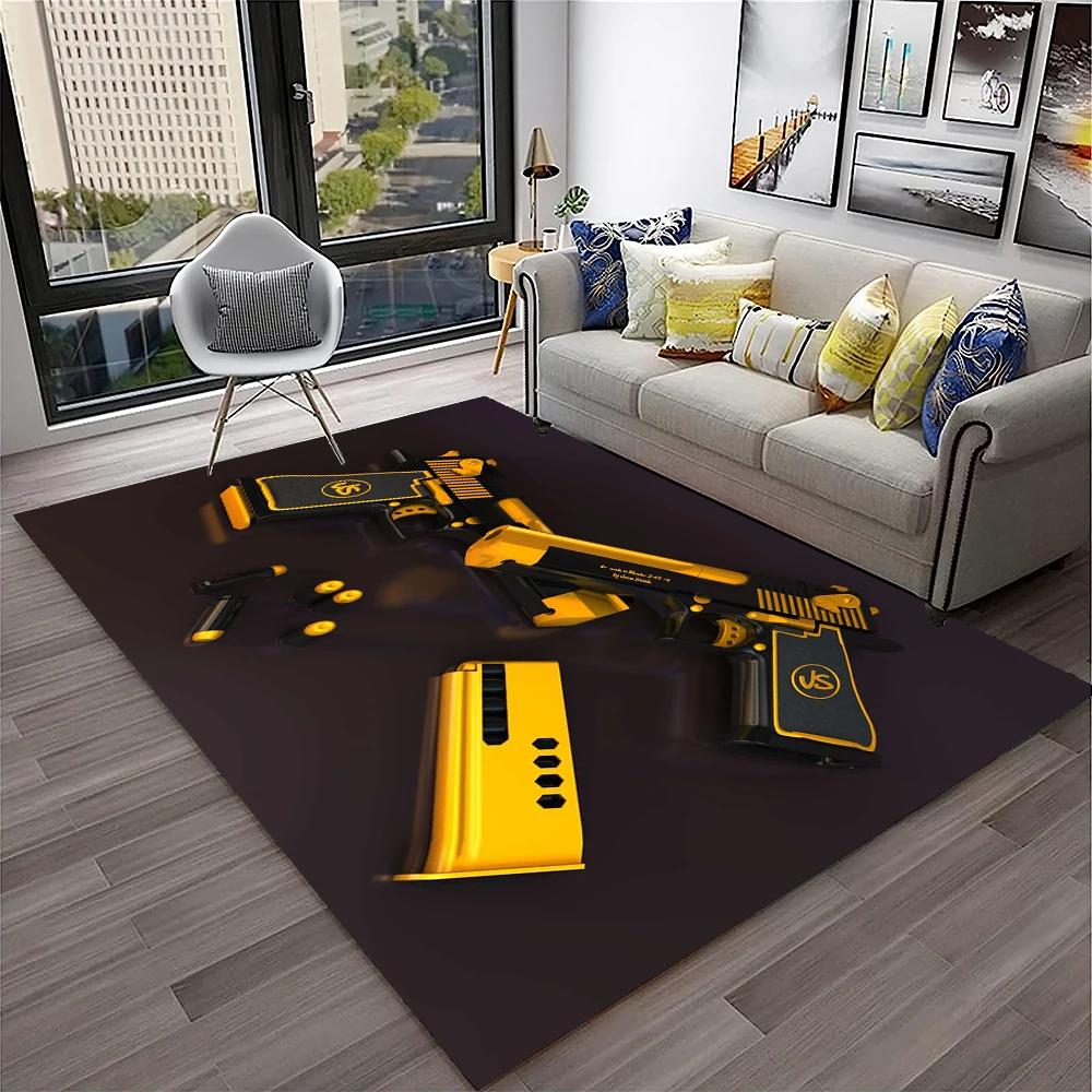 Gun Knife USP,AK,M4,AWP,Rifle Pistol Cartridge Carpet Rug for Home Living Room Bedroom Sofa Doormat Decor,kid Non-slip Floor Mat