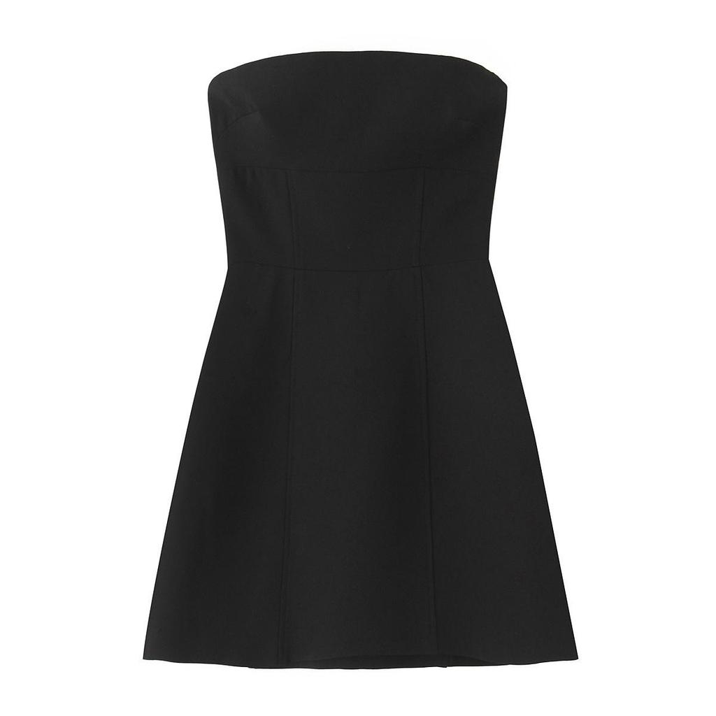 Robe moulante sans bretelles style européen et américain pour femmes printemps 2025 avec décoration nœud