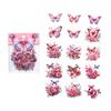 30pcs Butterfly Collage Story Series PET Sticker Vintage Butterfly Flower Hand-account Diary Scrapbooking Decorative Stickers