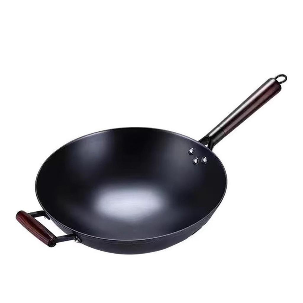 Frying Pan Even Heating Multifunctional Comfortable Handle Cast Iron Pot for Daily Home Cooking
