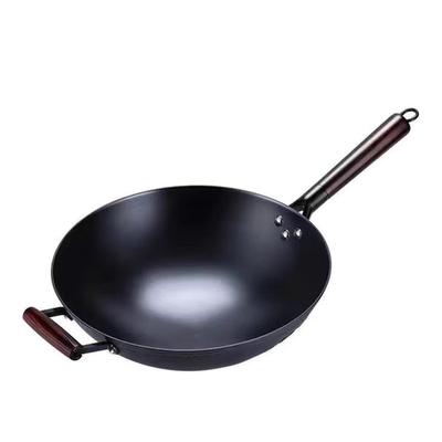 Frying Pan Even Heating Multifunctional Comfortable Handle Cast Iron Pot for Daily Home Cooking