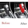 2010-2016 Red For Porsche Panamera Alcantara Gear Shift Knob Shifter Lever Trim