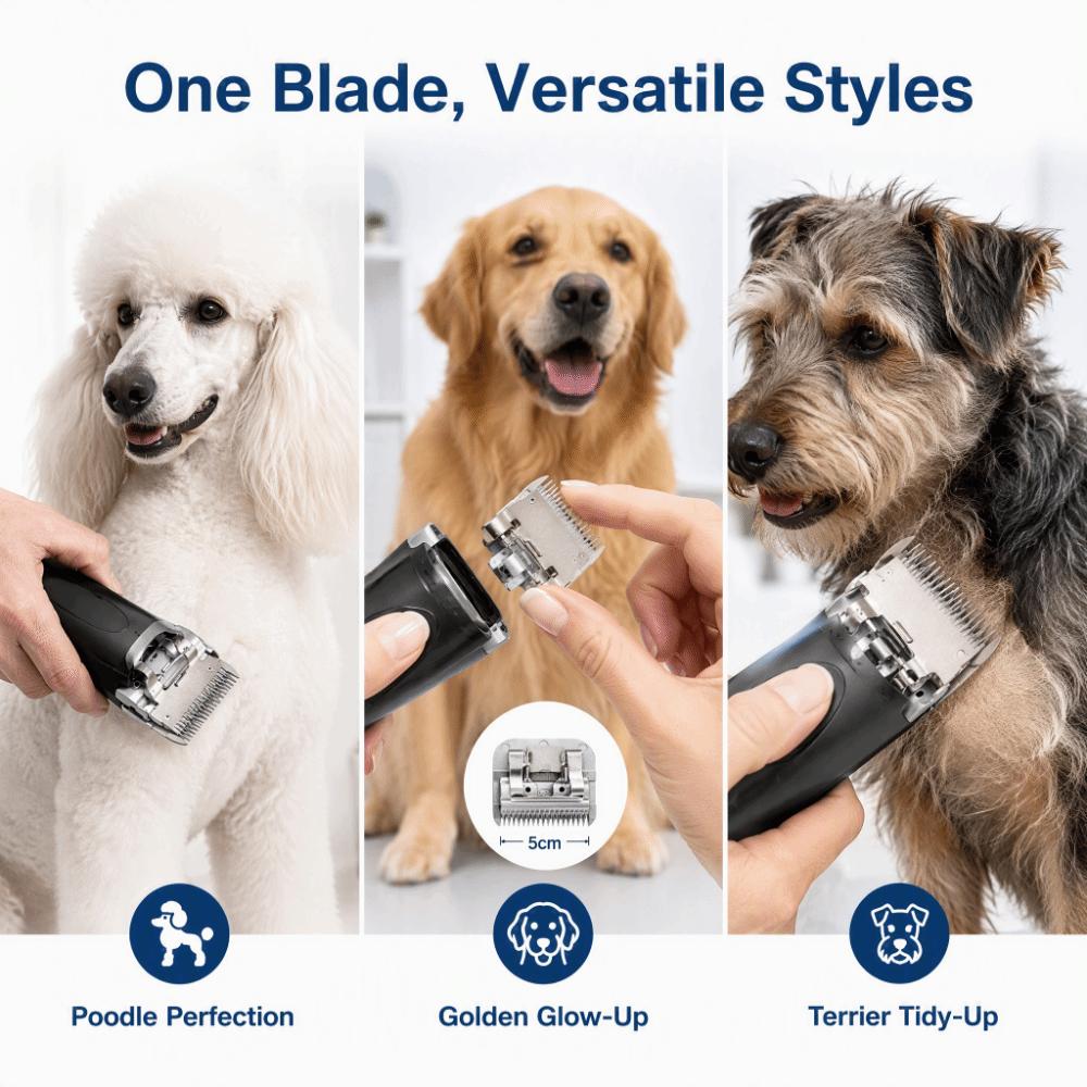 Silver Finish Dog Clipper Replacement Blade Stainless Steel Clipper Blade Pet Hair Cutting