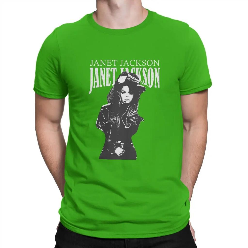 Unisex's Singers And Actors In The American Pop Music Industry T Shirt Janet Jackson Czysta bawełna Ubrania Nowość Krótki rękaw