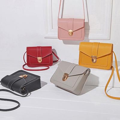 Damenmode Farbe Leder Messenger Schultertasche Brusttasche