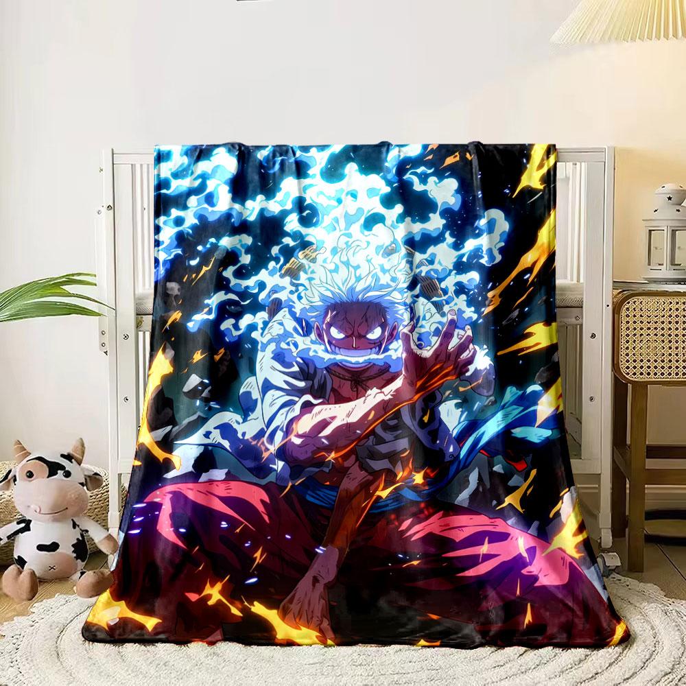 Stylized blue and black braids with glowing highlights and abstract hues. for all seasons blanket lunch break throw gift 80cm x 120cm