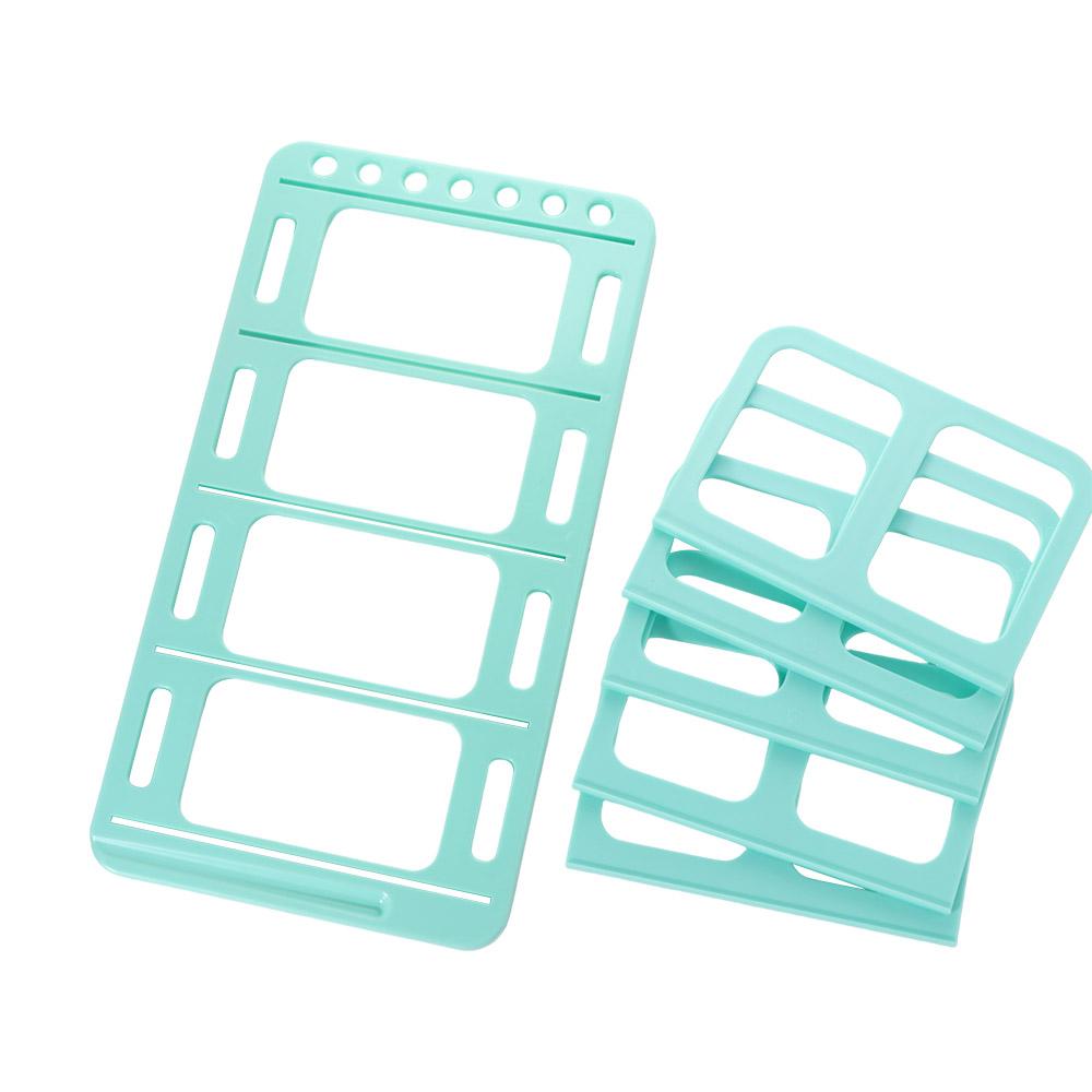4 Grid Desk Bookshelf Display Divider Book Stand Self-assembly Desktop Bookends  Book Holder