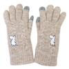 Moomin Embroidery Smartphone Compatible Cable Gloves Nagare Nordic [Small Planet] [Gloves] One-point /