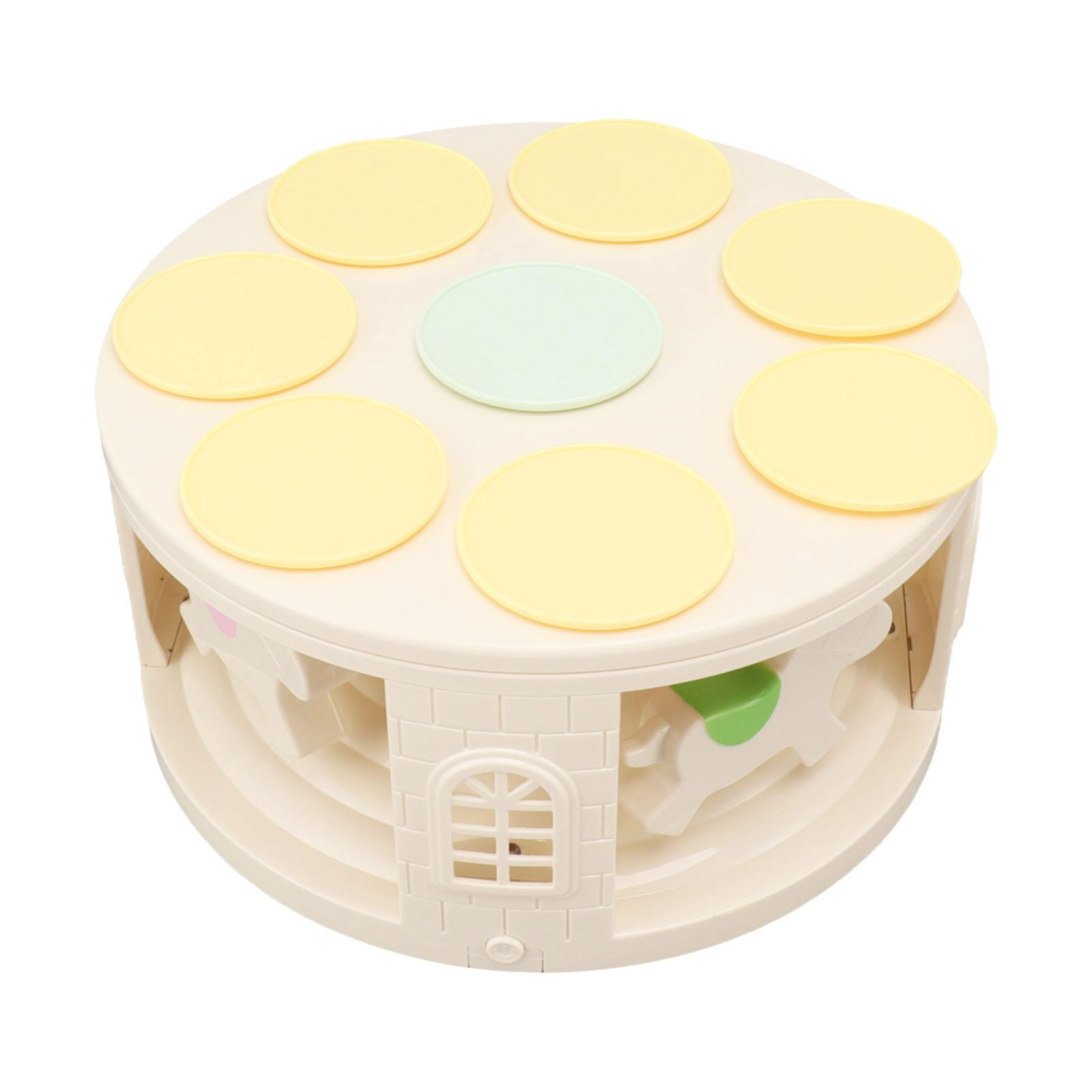 

Rotary Dessert Machine LED Carousel Automatic Rotating Dessert Display Table with 4 Music for Wedding Party Supplies