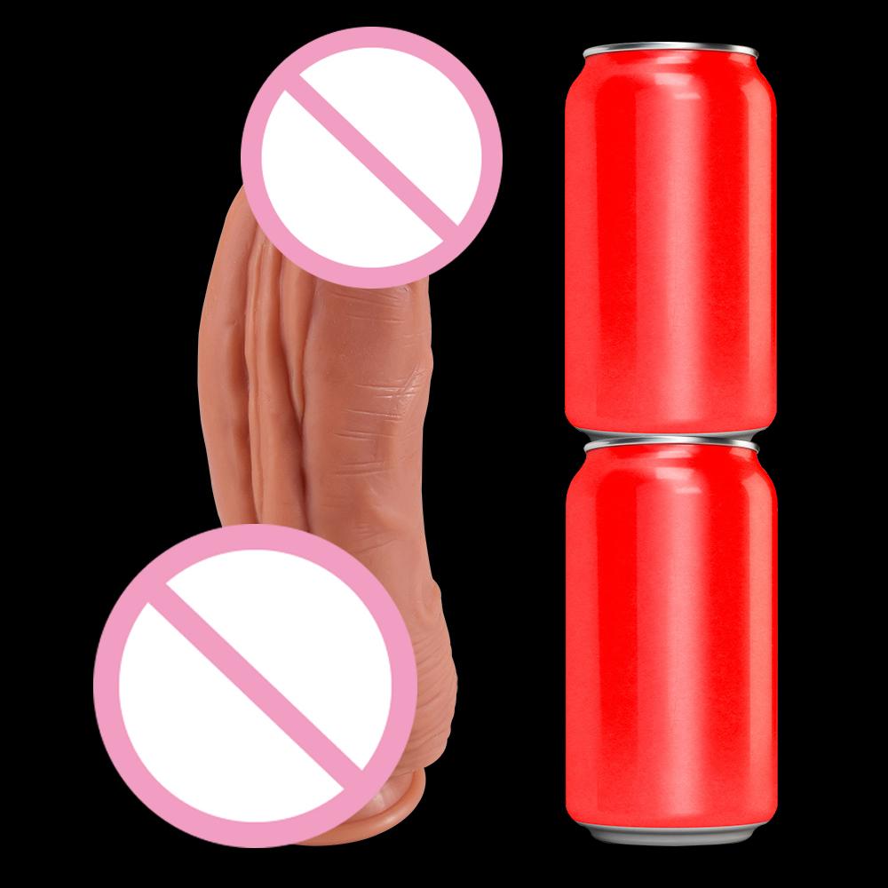 Huge Thick Realistic Dildo for Women Masturbation with Strong Suction Cup G-spot Clitoris Stimulator Anal Butt Plug Adult Sex Toys for Men Female 18+