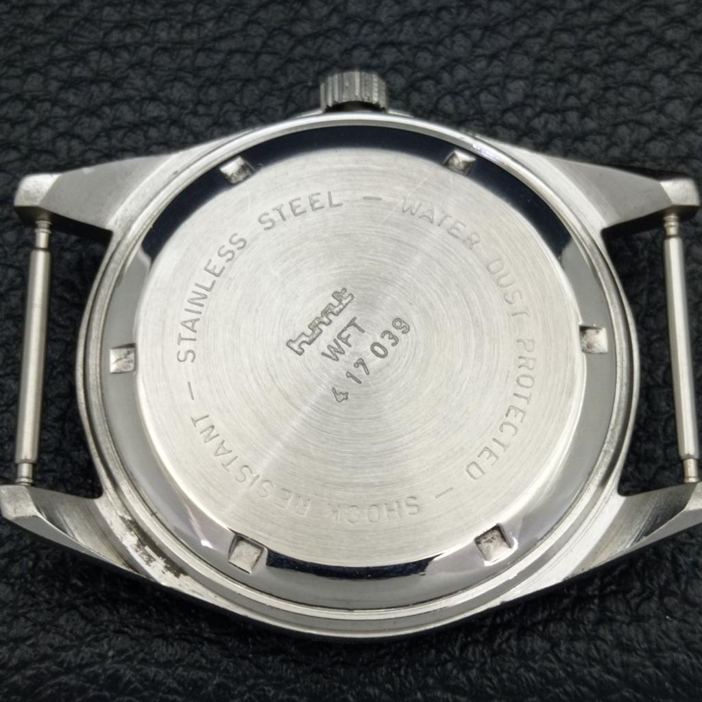 VINTAGE HMT JANATA HAND-WINDING INDIAN MENS BLACK COLOR DIAL WATCH A700046-5 R201-a700046