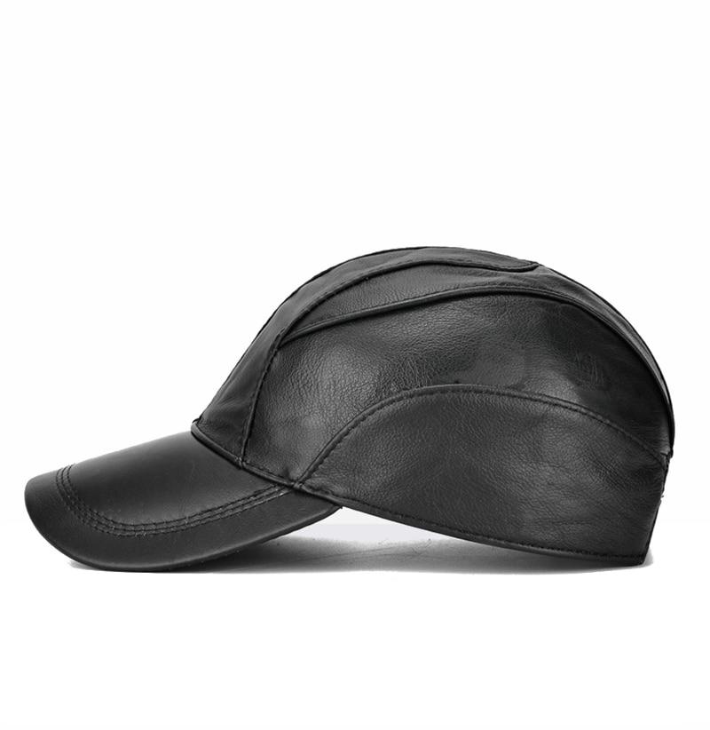 Northwood Echtes Leder Herbst Winter Baseball Kappe für Männer Solide Echt Leder Snapback Hut Frauen Dünne Trucker Caps