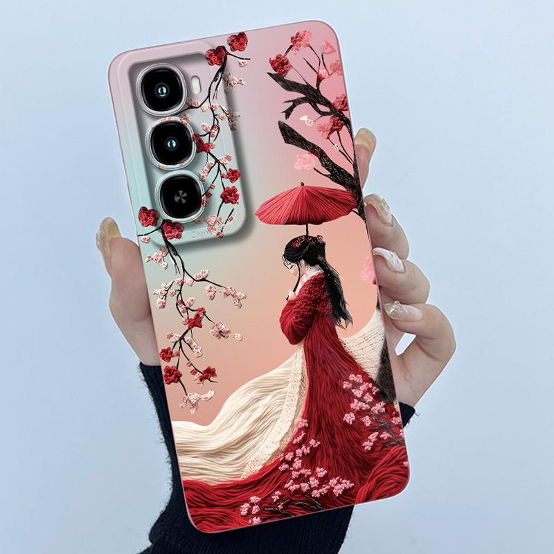 For itel City 100 Phone Case Fashion Simplicity Oil Painting Floral Soft Liquid Silicone Shell For itel City100 Back Cover Funda