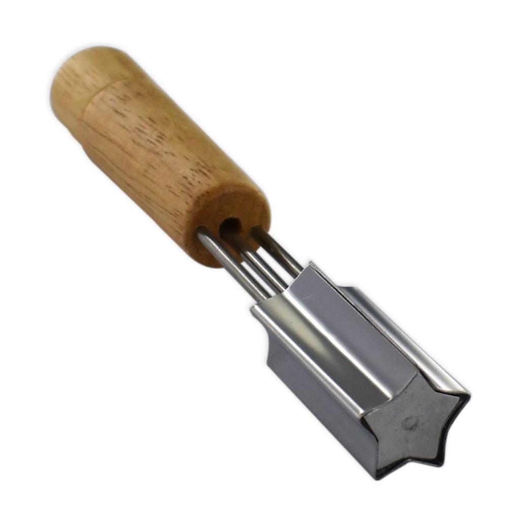 Fackelmann Tagliaverdure E Formaggio A Stella O Cuore – Decoratore In Acciaio Inox E Legno, 15,7 Cm, Colore Misto