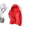 Autumn and winter new hooded slim short light down jacket women's jacket large size jacket women's hooded