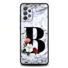 Letters Flower English Marble Phone Case For Samsung A17 A07 A55 A35 A25 A15 A05 A33 A31 A23 A21s A13 A41 A73 A53 A51 A71 Cover
