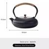Vintage Cherry Blossom Enamel-Lined Iron Teapot