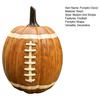 Football Pumpkin Ornament Resin Handmade Halloween Figurine Fall Football Halloween Event Decoration
